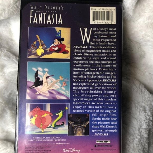 Walt Disney's Masterpiece: Fantasia VHS 1991 RARE Collectible #1132 Limited - Picture 2 of 10